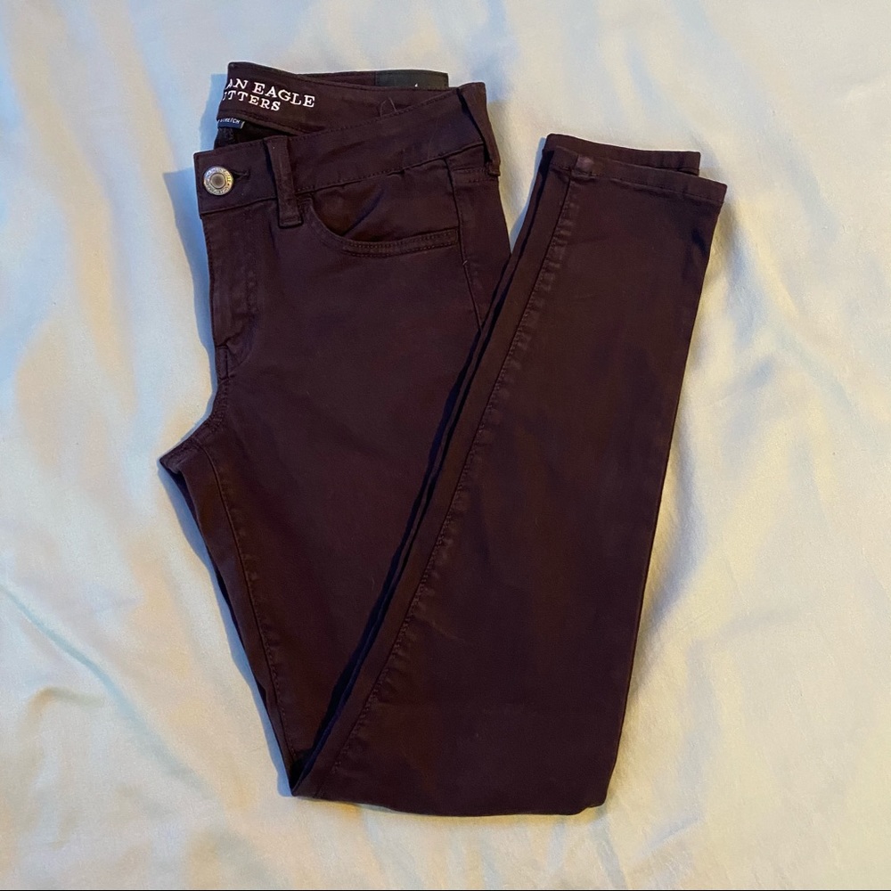 American eagle super stretch purple jegging